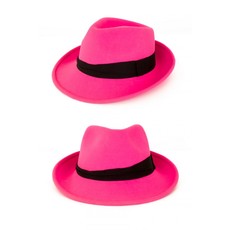 Al Capone hoed wolvilt roze