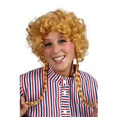 Pruik Brigitte met staartjes