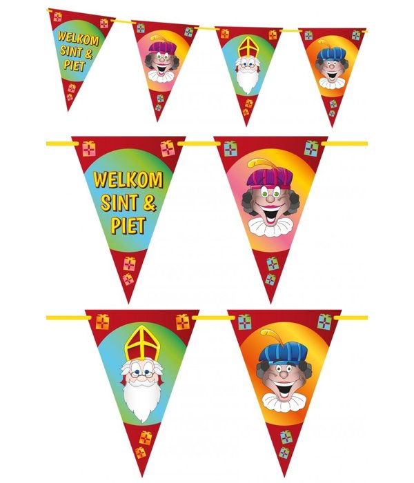 Vlaggenlijn Welkom Sint & Piet Lisandro (6m)