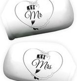 Autospiegelcovers Bruiloft - 2 Stuks