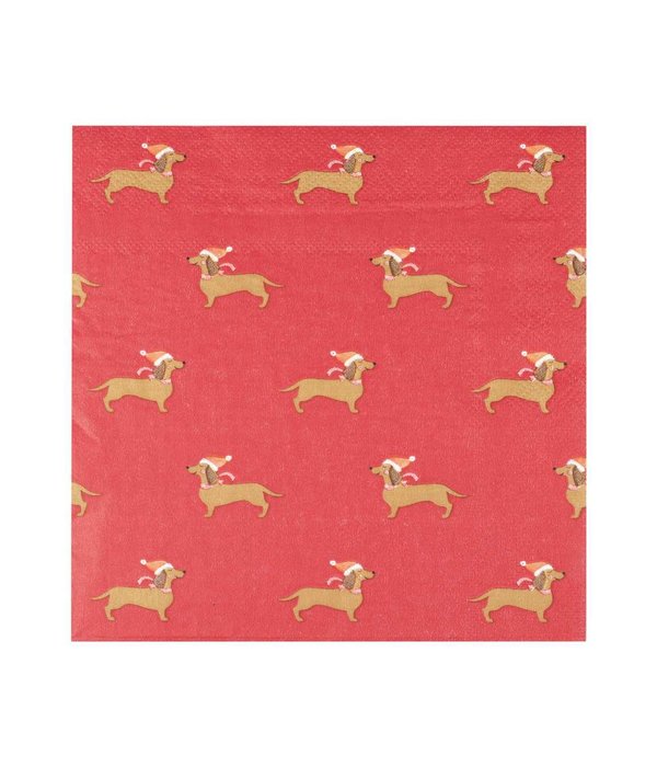 Kerst Servetten Hondje (16st)