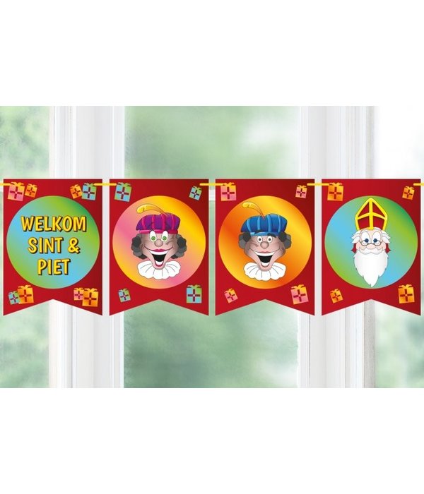 Vlaggenlijn Vaandel Welkom Sint en Piet
