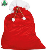 Fluwelen zak Kerstman 60x100cm