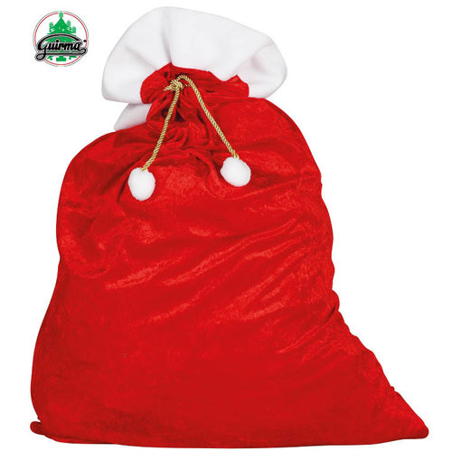 Fluwelen zak Kerstman 60x100cm