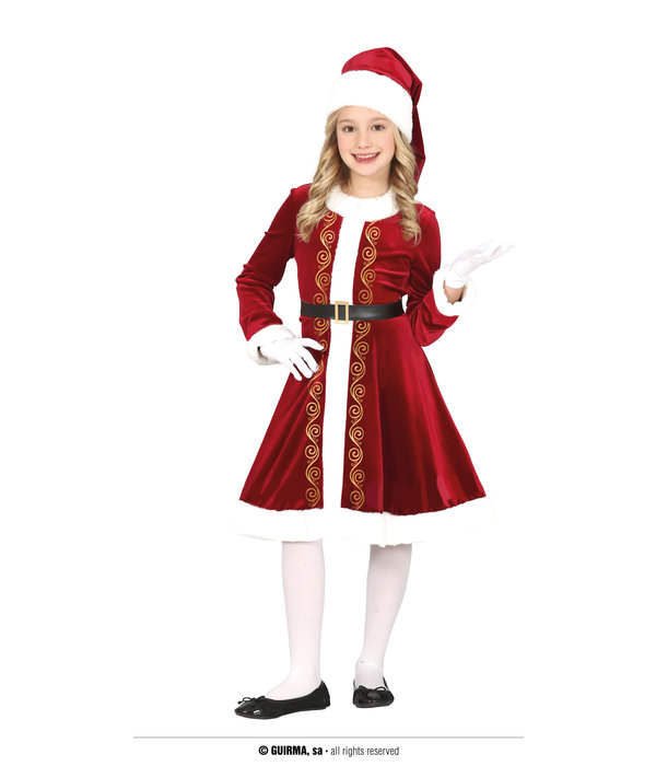 Klassiek Kerstvrouw Jurkje Kind Feestbazaar.nl