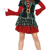 Kerst Elf Kostuum Fluweel Dames