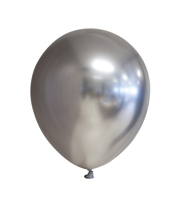 Chrome Ballonnen Zilver 30cm (10st)
