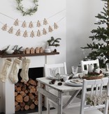 Sneeuwvlokken Slinger Wit Glitter (2 mtr)