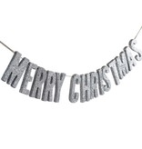 Houten Glitter Slinger Merry Christmas (70cm)