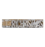 Houten Glitter Slinger Merry Christmas (70cm)