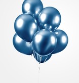 Chrome Ballonnen Blauw 30cm (10st)