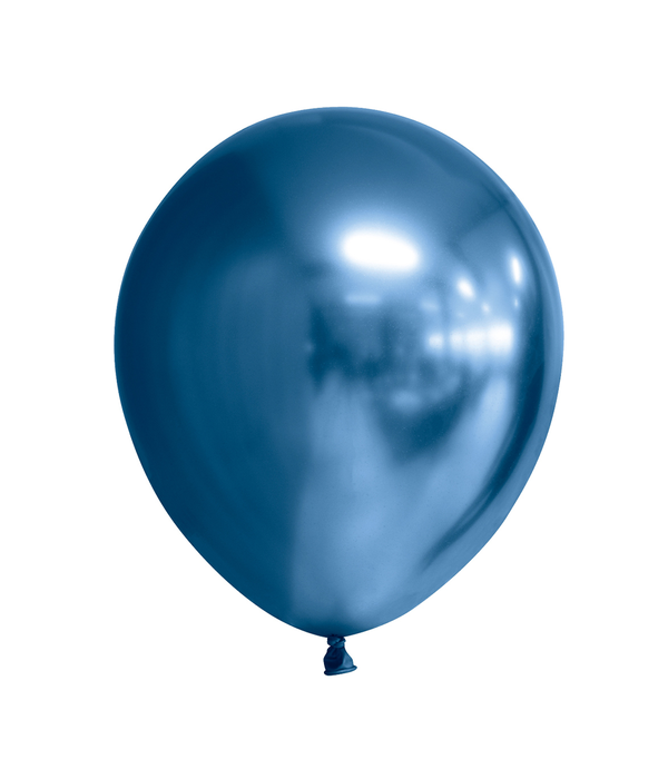 Chrome Ballonnen Blauw 30cm (10st)