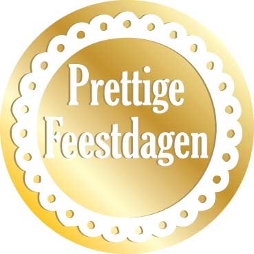 Stickers Prettige Feestdagen Goud