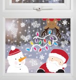 Raamstickers Kerstfiguren