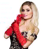 Handschoenen Rood Geplooid Hollywood