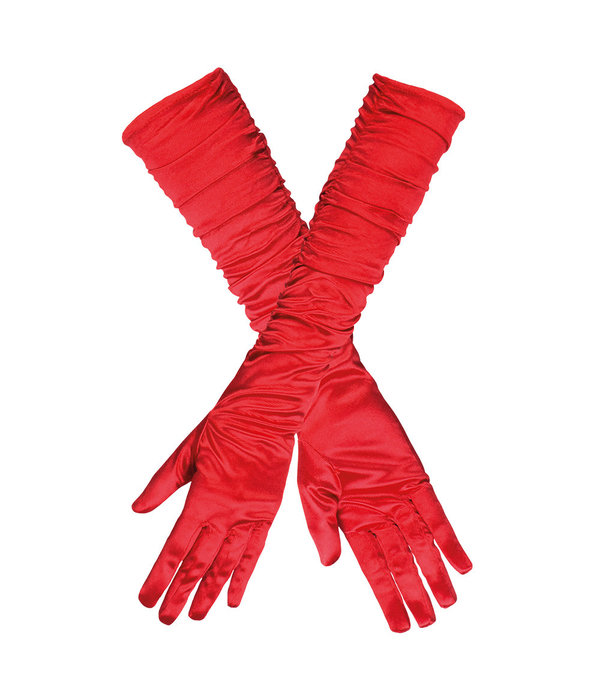 Handschoenen Rood Geplooid Hollywood