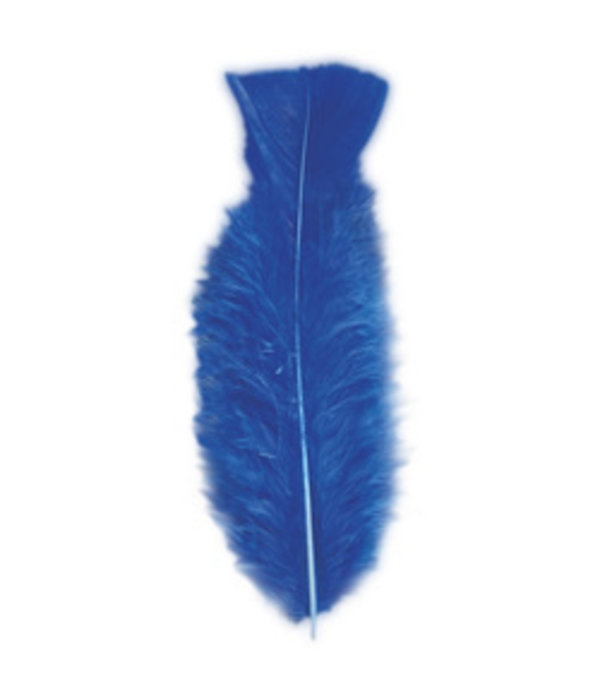 Zakje met 50 veertjes blauw