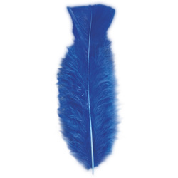 Zakje met 50 veertjes blauw afbeelding