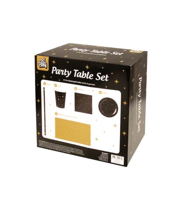 Tafelgerei Decoratieset Zwart/Goud