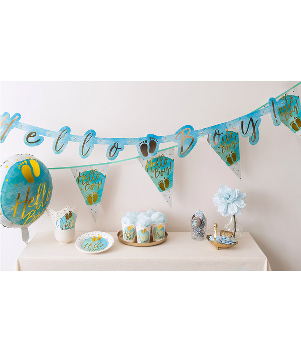 Geboorte Feestbordjes Hello Boy! (10st)