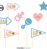 Photo Booth Props Team Boy/Team Girl (8st)