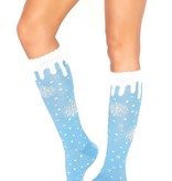 Kniekousen Sneeuwvlok Blauw