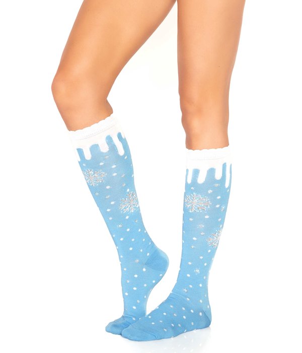 Kniekousen Sneeuwvlok Blauw