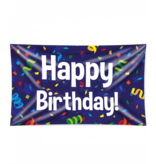 Gevelvlag 'Happy Birthday' Confetti