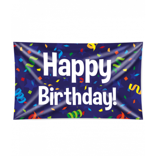 Gevelvlag 'Happy Birthday' Confetti