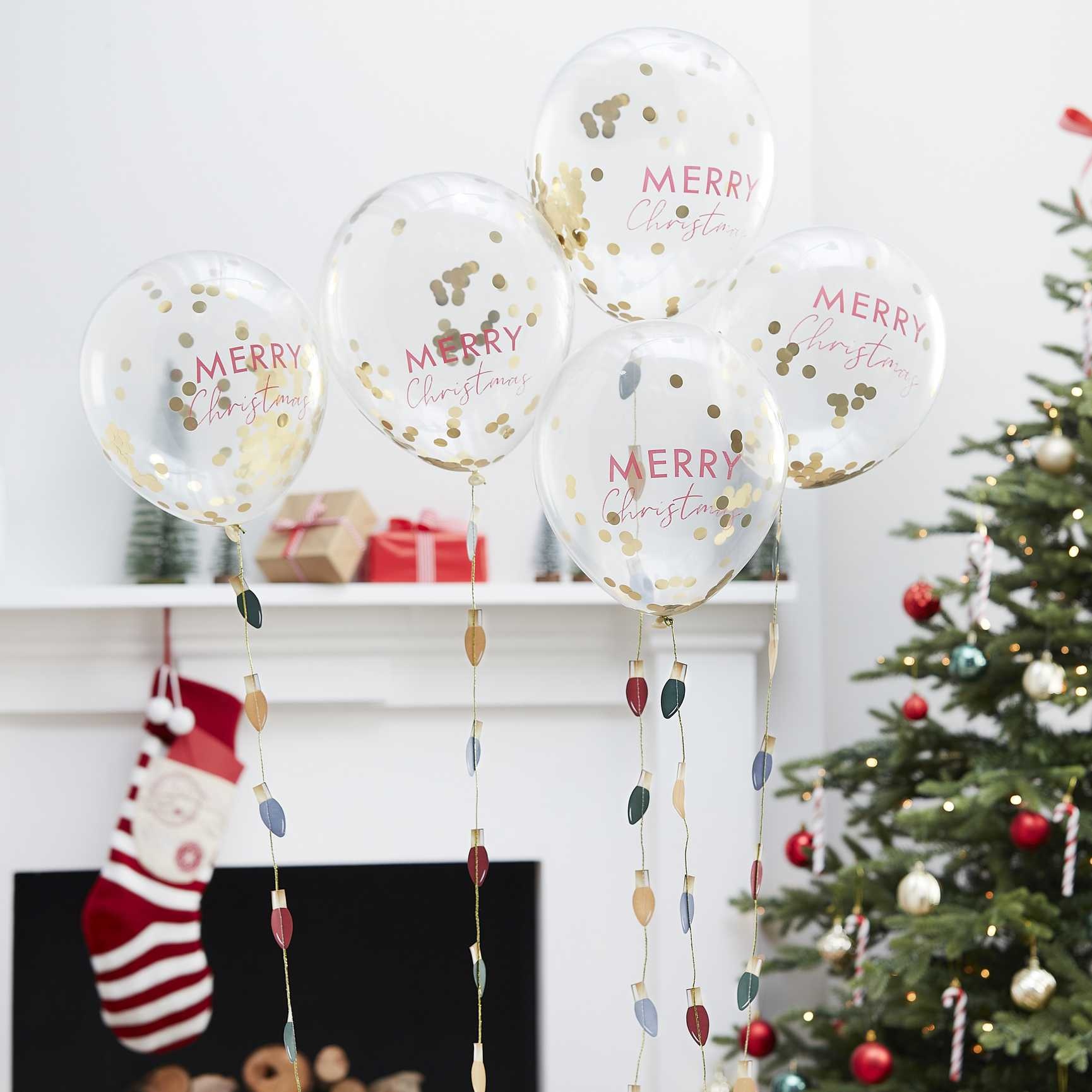 Confetti Ballonnen Merry Christmas 5st Feestbazaar Nl