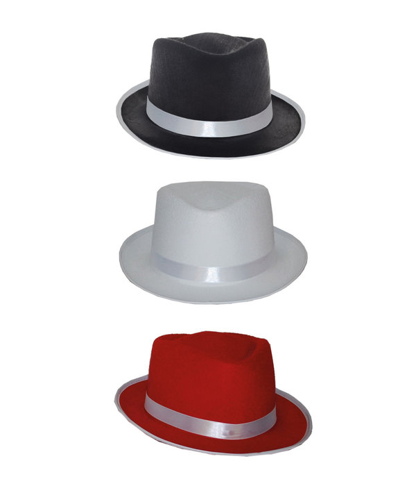 Gangster hoed diverse kleuren
