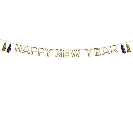 Letterslinger 'Happy New Year' met tassels (3m)