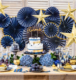Decoratieve Rozetten Blauw/Goud
