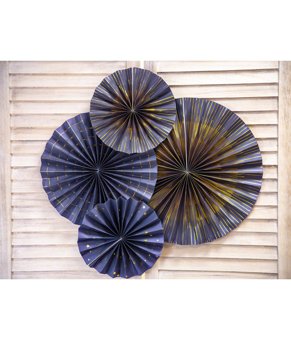 Decoratieve Rozetten Blauw/Goud