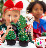 Cake toppers Kerstmis (6st)