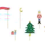 Cake toppers Kerstmis (6st)