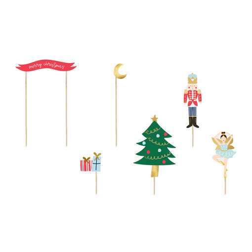 Cake toppers Kerstmis (6st)