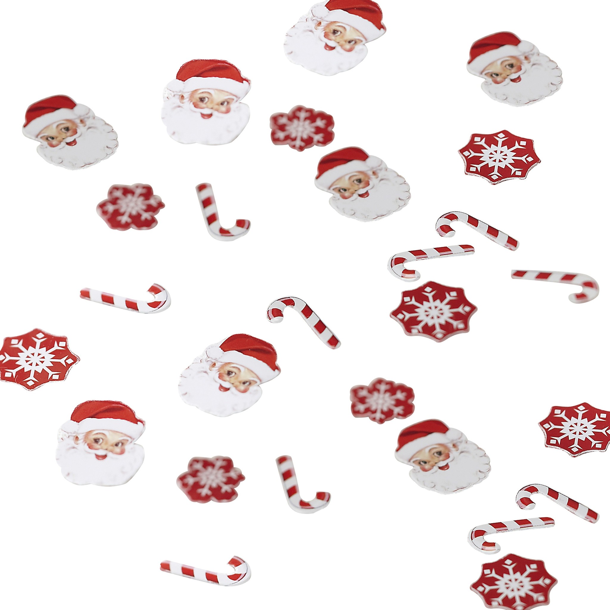 Tafelconfetti Kerstfiguren Rood/Wit
