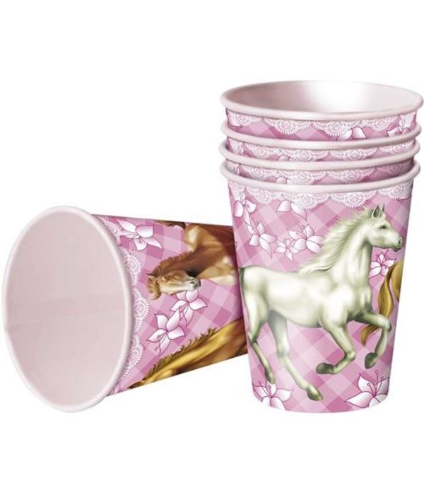 Feestbekers met Paarden 25cl - (8st)