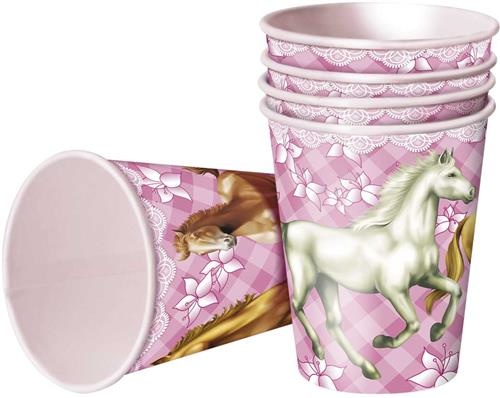 Feestbekers met Paarden 25cl - (8st) afbeelding