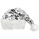 Kerstmuts Dangling Zilver Pailletten