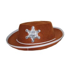 Sheriff hoed kind bruin 50 cm