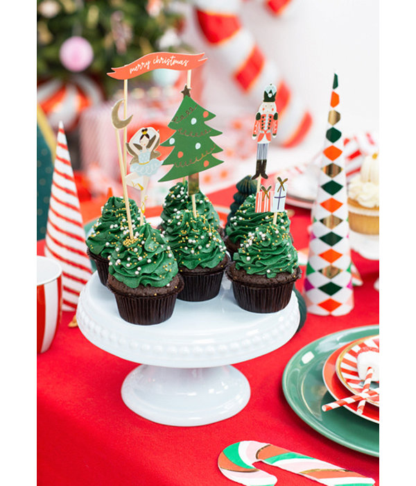 Cake toppers Kerstmis (6st)