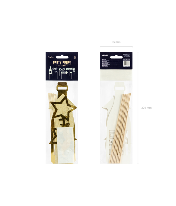 Photo Booth Props Party Goud