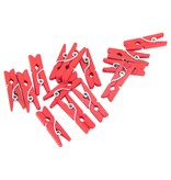 Mini Knijpers Hout Rood (24st)