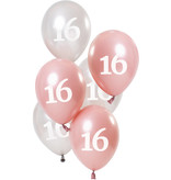 Ballonnen 16 Jaar Glossy Pink (6st)