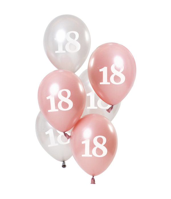 Ballonnen 18 Jaar Glossy Pink (6st)