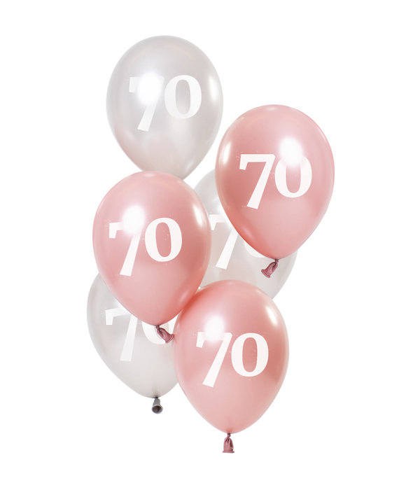 Ballonnen 70 Jaar Glossy Pink (6st)