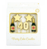 Taartkaarsjes Set 40 Jaar (6st)