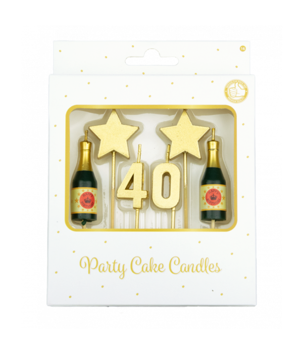 Taartkaarsjes Set 40 Jaar (6st)